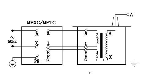 单台MEYD(G)试验变压器的工作原理图