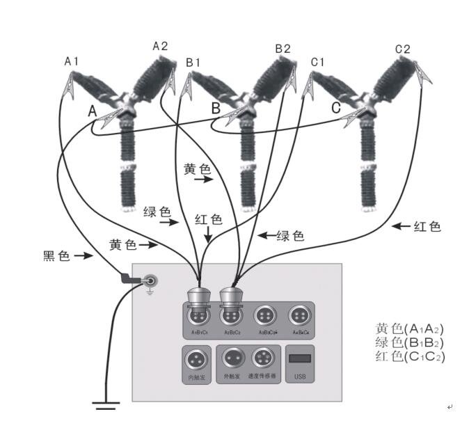 断路器特性测试仪接线方法